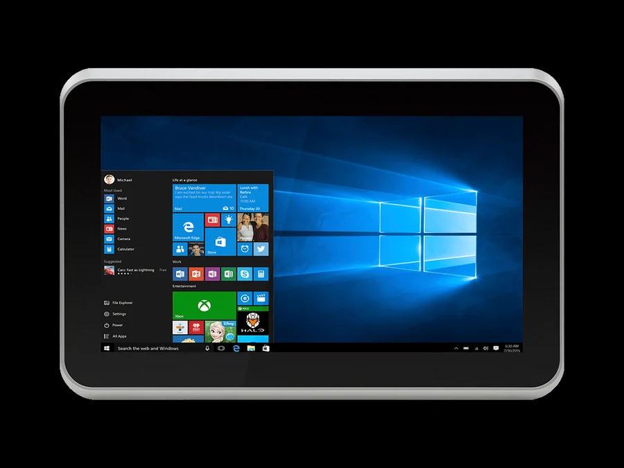 ASLAN-W912C-6300G4 - Fanless 11.6" Wide-Screen Industrial Panel PC with Intel Core i5-6300U Processor