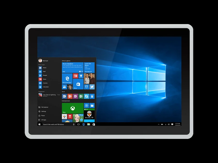 ASLAN-W910C-6300G4 - Fanless 10.1" Wide-Screen Industrial Panel PC with Intel Core i5-6300U Processor