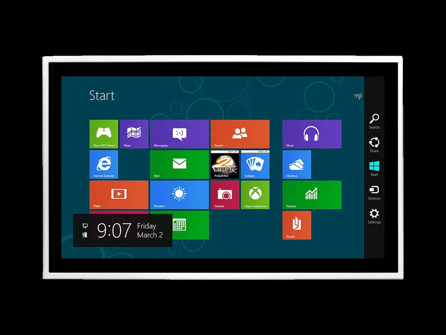 ASLAN-W919C-6300G4 - Fanless 18.5" Wide-Screen Industrial Panel PC with Intel Core i5-6300U Processor
